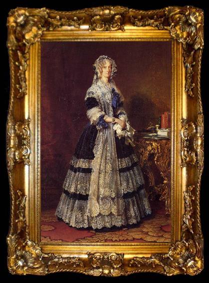 framed  Franz Xaver Winterhalter Queen Marie Amelie, ta009-2
